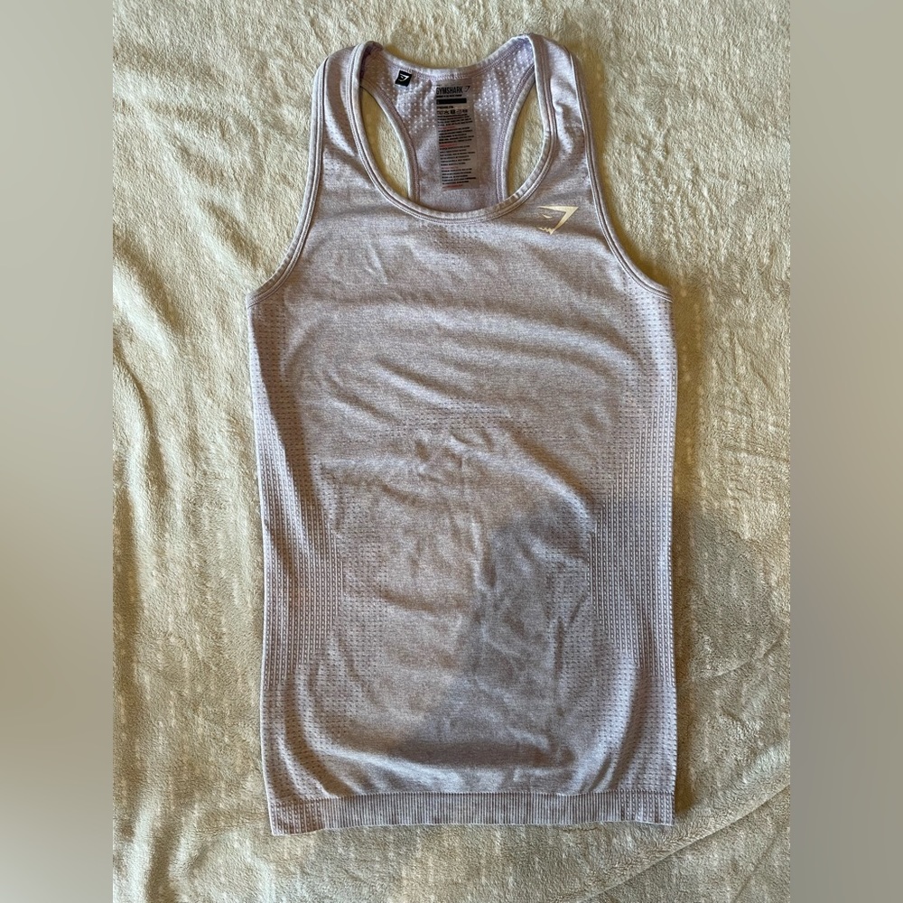 Gymshark women’s light purple tight tank top - Small